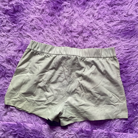 J brand mint green lamb skin leather shorts - Picture 2 of 4